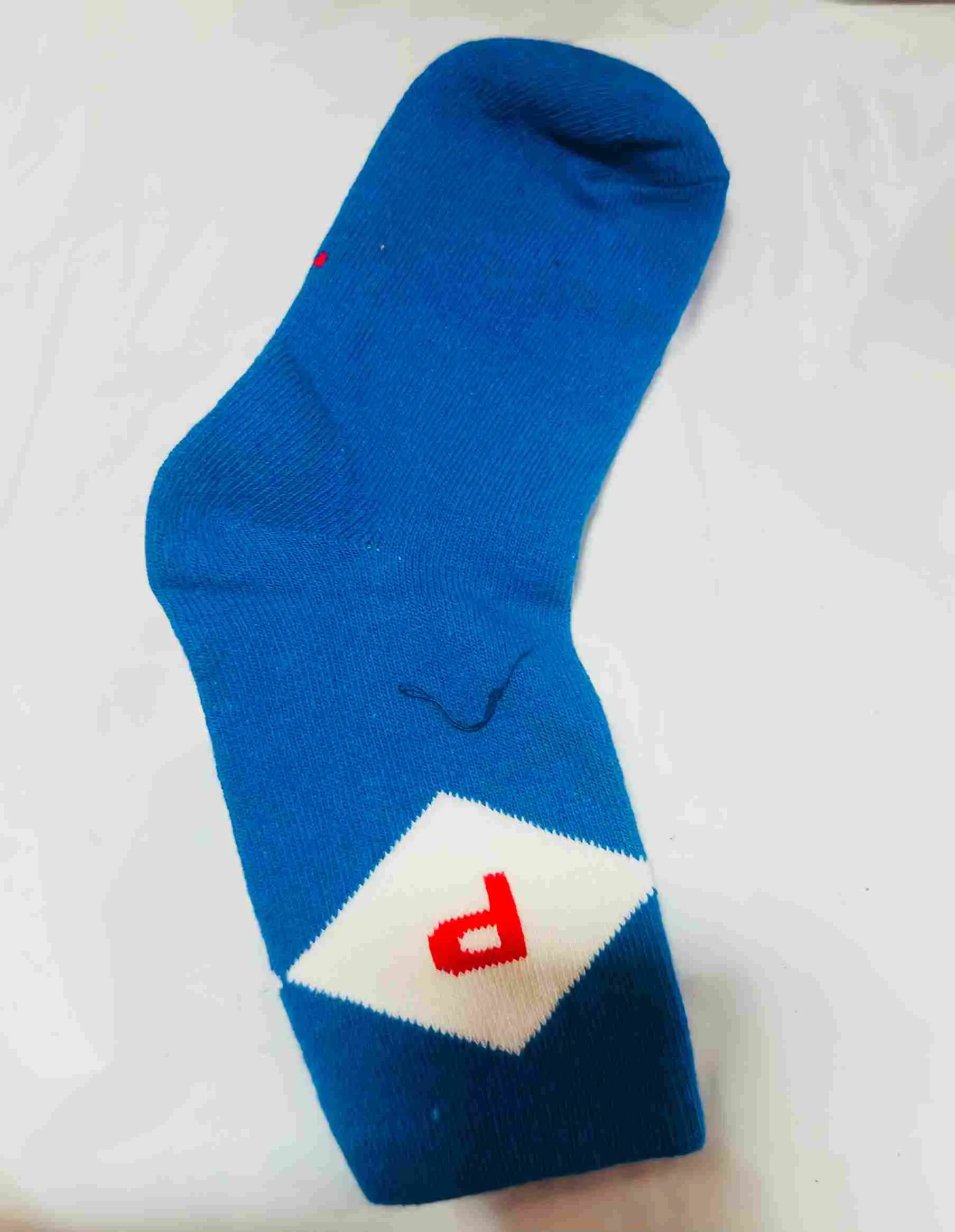 Blue socks with diamond logo print