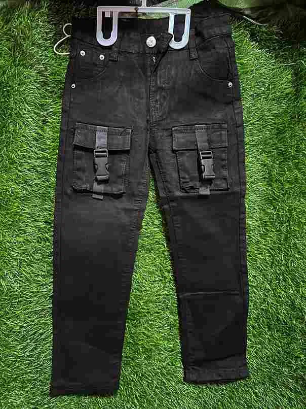Black Tactical Cargo Jeans